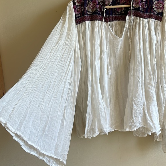 Gorgeous vintage gauzy floaty Indian top sz Small - Picture 3 of 5